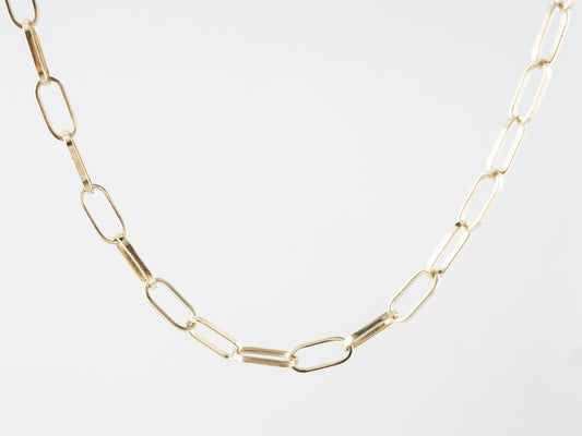 Modern Linked Chain in 14k Yellow Gold 28 Inches