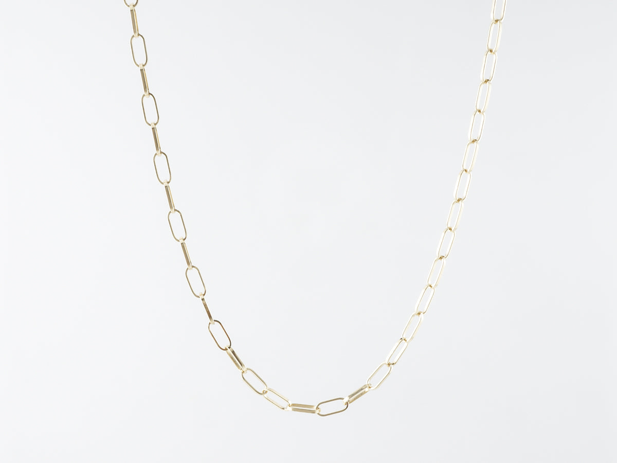 Modern Linked Chain in 14k Yellow Gold 28 Inches