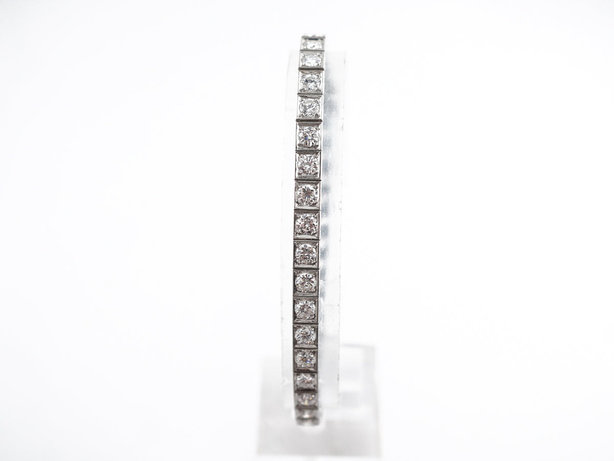 4 Carat Round Diamond Bracelet in Platinum