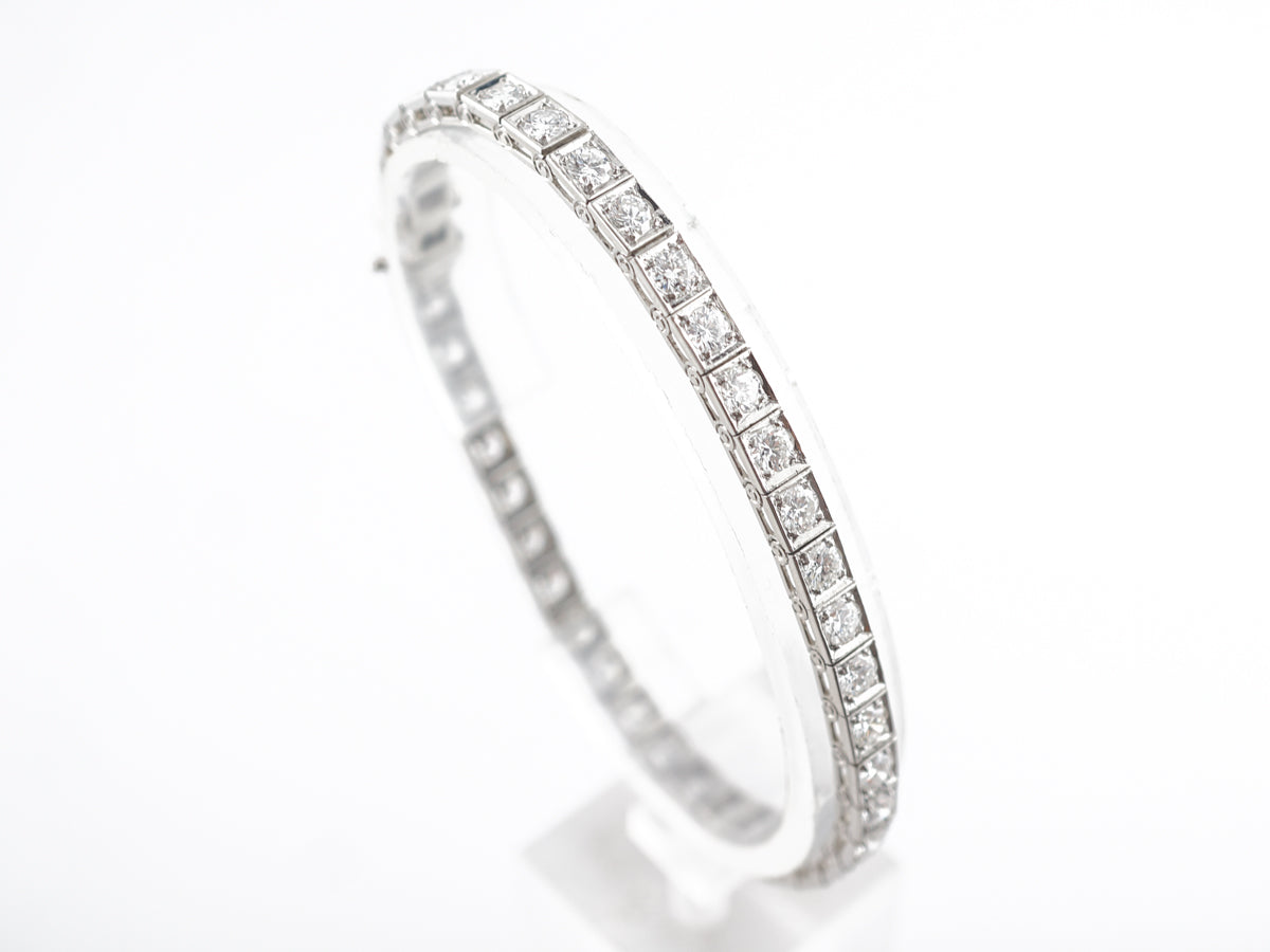 4 Carat Round Diamond Bracelet in Platinum