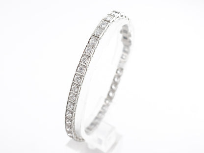 4 Carat Round Diamond Bracelet in Platinum