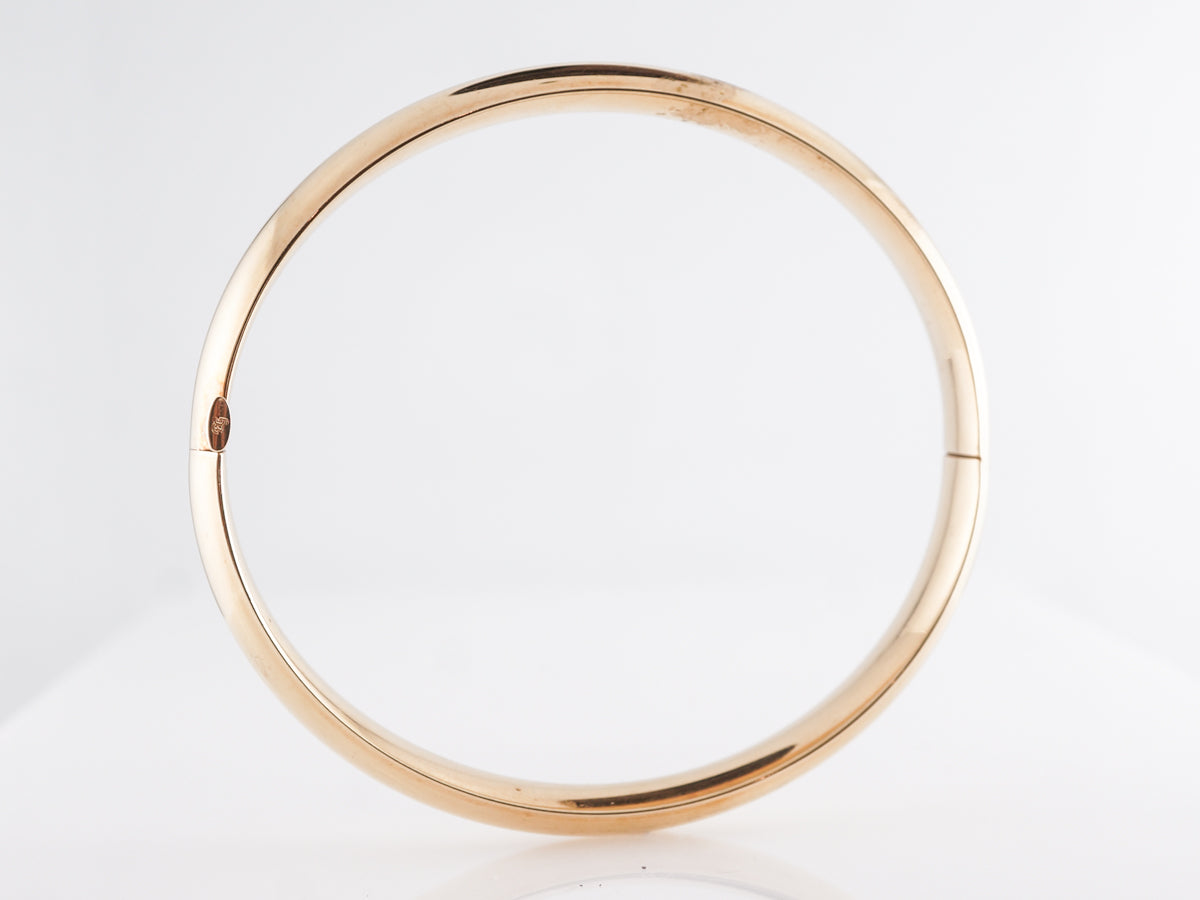 Simple Bangle Bracelet in 14k Yellow Gold