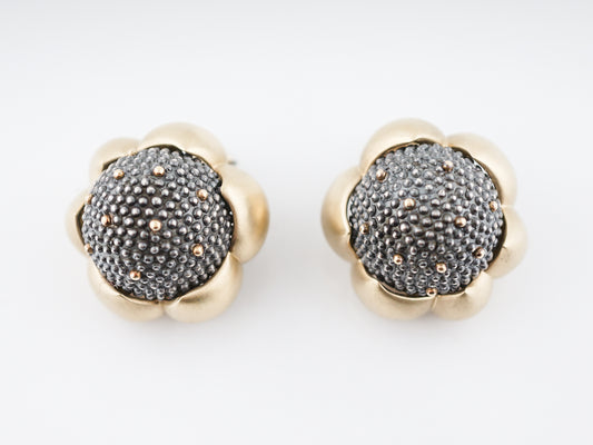 Modern Boregaard Earrings in 18k Yellow Gold & Silver