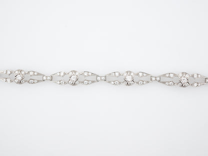 Modern Bracelet .66 Round Brilliant Cut Diamonds in Platinum
