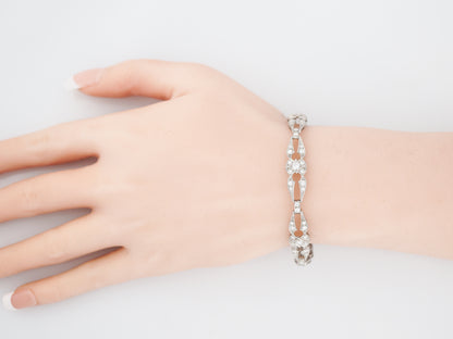 Modern Bracelet .66 Round Brilliant Cut Diamonds in Platinum