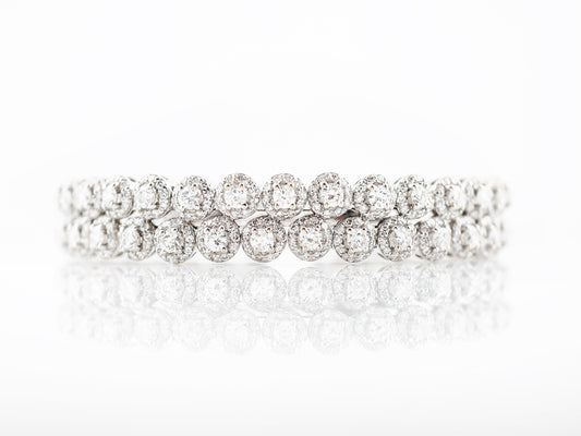 Modern Bracelet 10.40 Round Brilliant Cut Diamonds in 18K White Gold