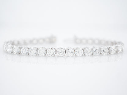 ***RTV***Modern Bracelet GIA 14.46 Round Brilliant Cut Diamonds in Platinum