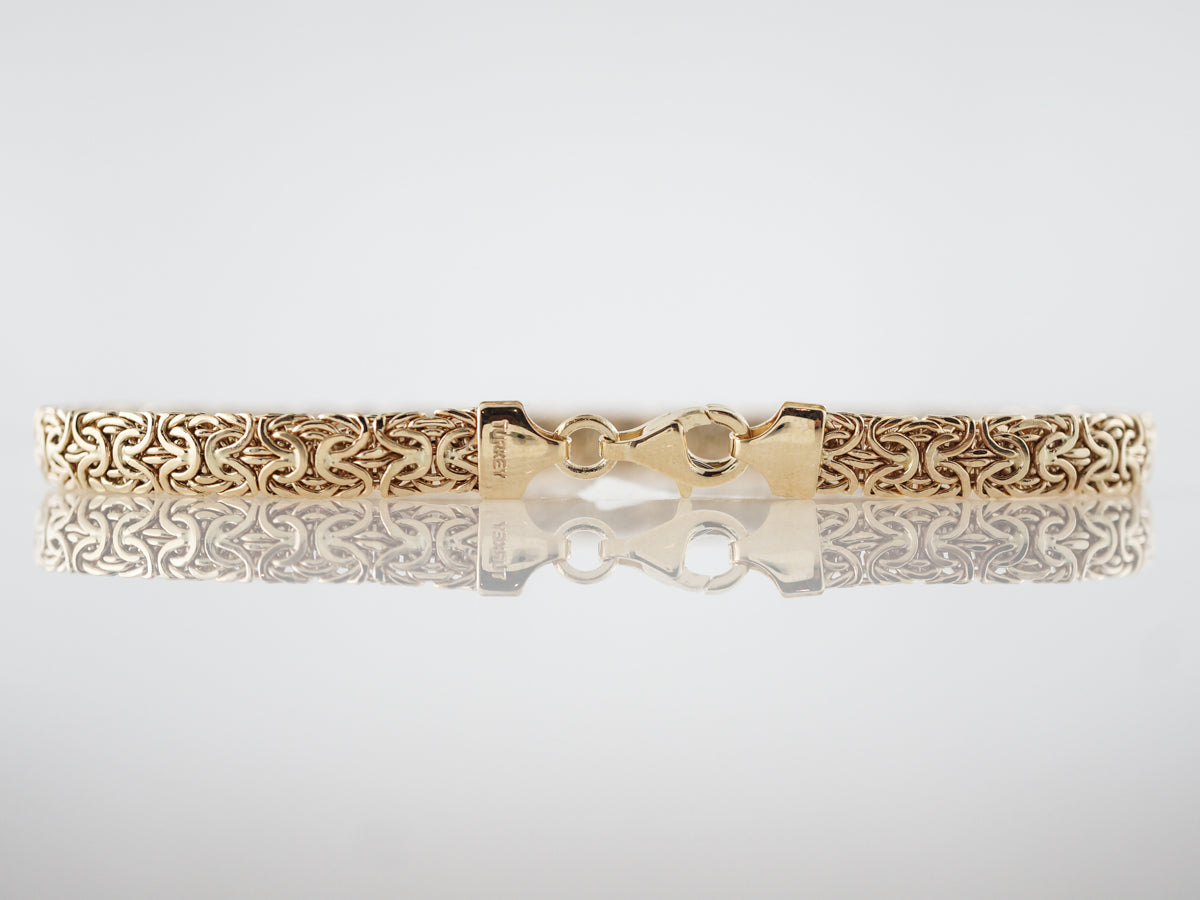 Modern Byzantine Bracelet in 14k Yellow Gold