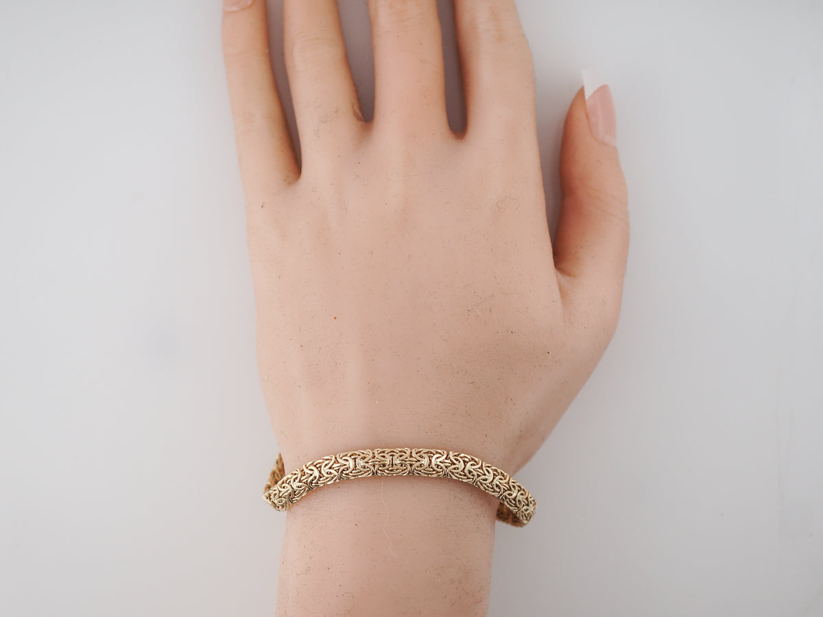 Modern Byzantine Bracelet in 14k Yellow Gold