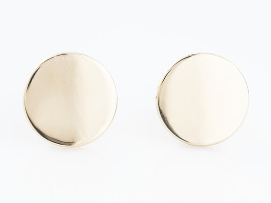 Modern Cufflinks in 14k Yellow Gold
