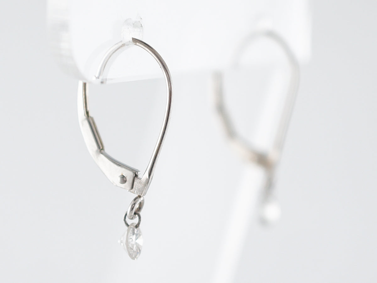 Earrings Modern .40 Round Brilliant Cut Diamonds in 14k White Gold