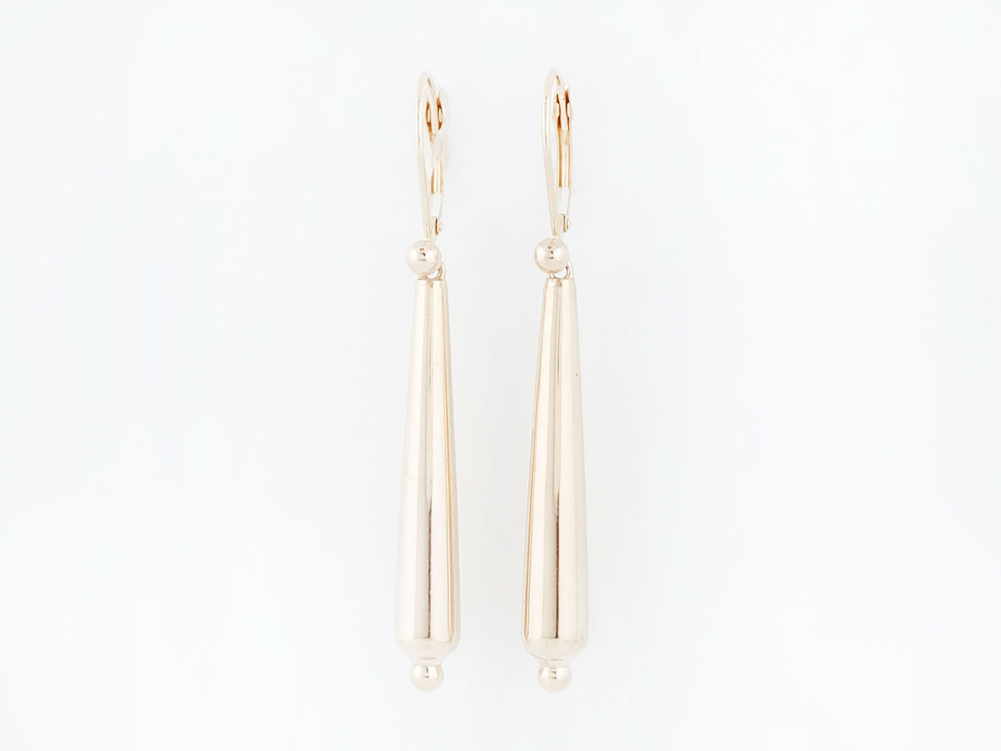 Modern Dangle Drop Earrings in 14k Yellow Gold