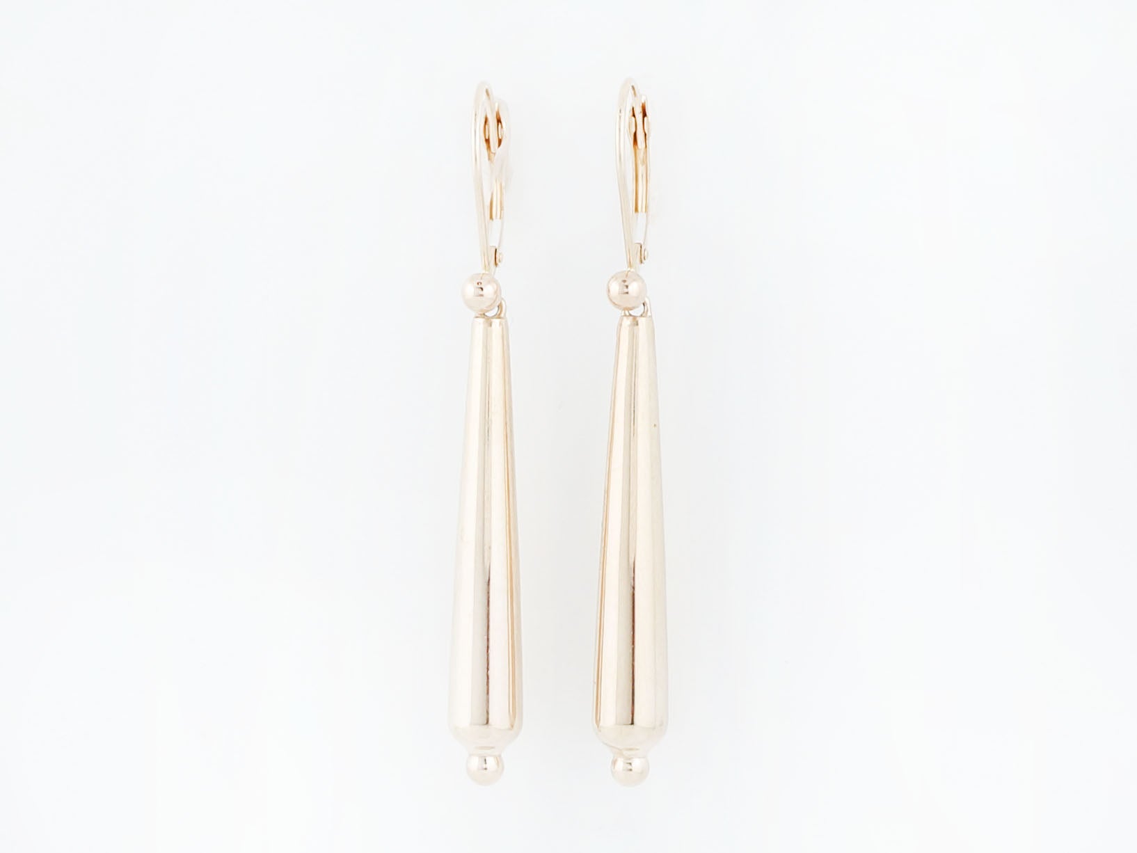 Modern Dangle Drop Earrings in 14k Yellow Gold