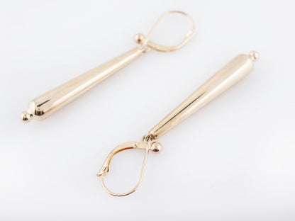 Modern Dangle Drop Earrings in 14k Yellow Gold