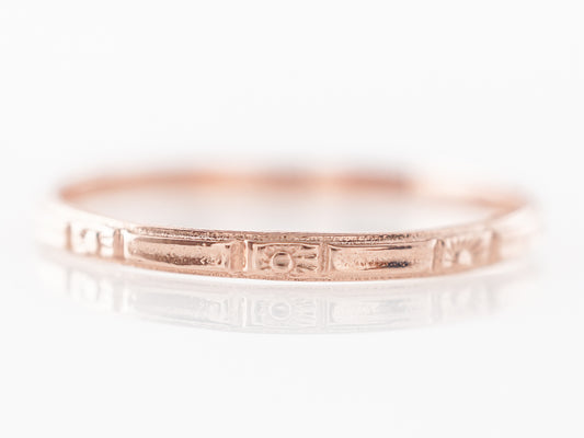 1920's Style Orange Blossom Band in Rose Gold