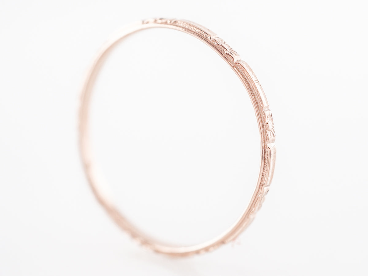 1920's Style Orange Blossom Band in Rose Gold
