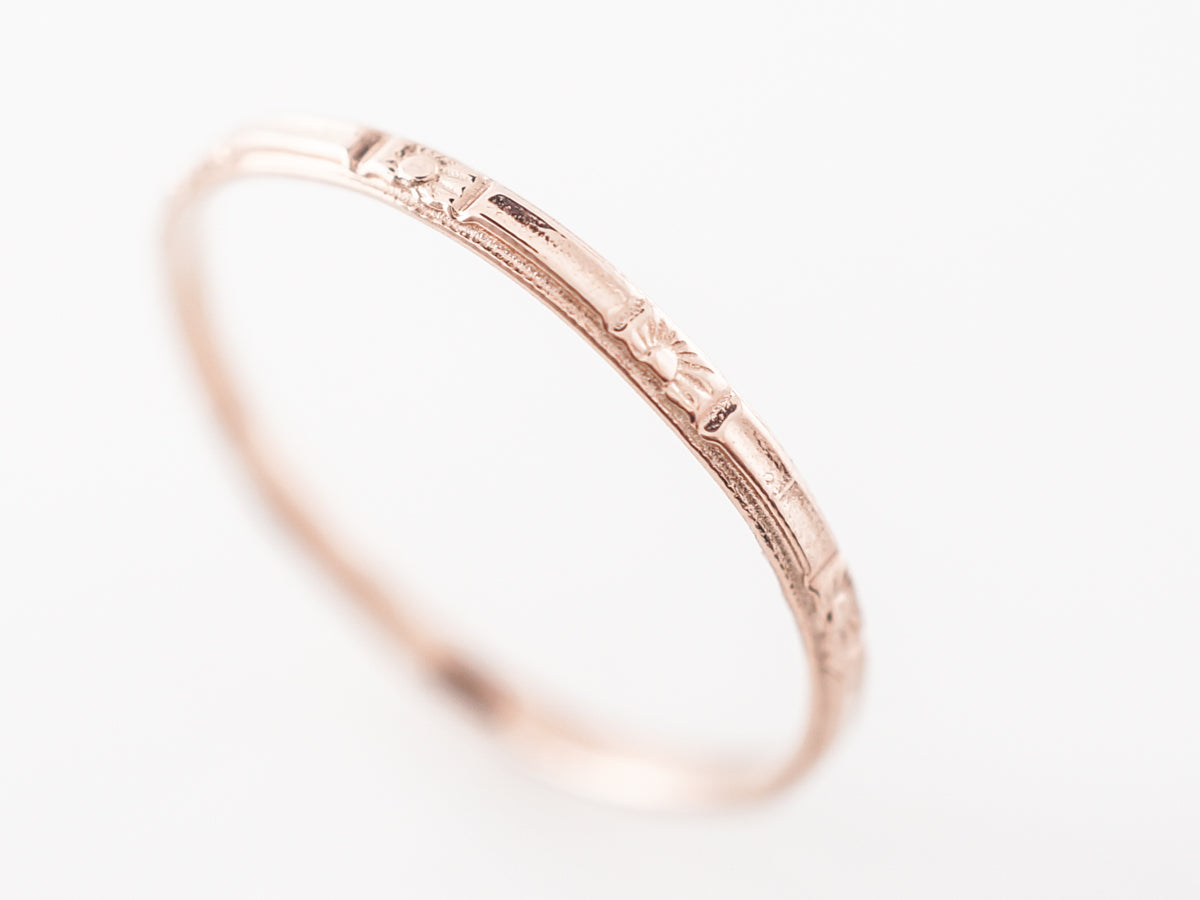 1920's Style Orange Blossom Band in Rose Gold