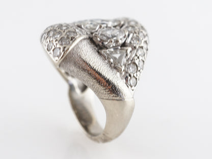 Modern Diamond Cluster Cocktail Ring in Platinum