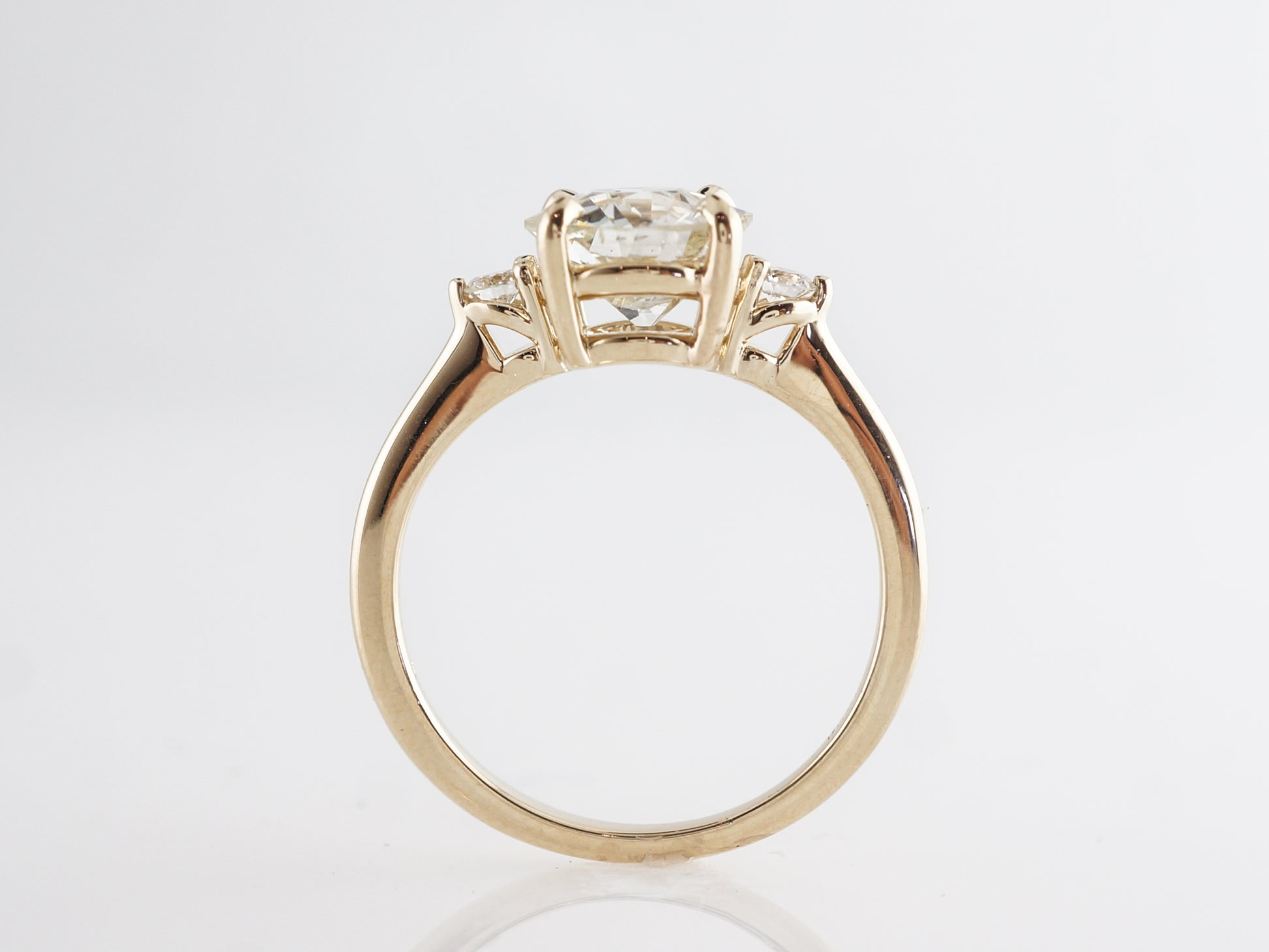 1.43 Old European Diamond Engagement Ring in 14k Yellow Gold