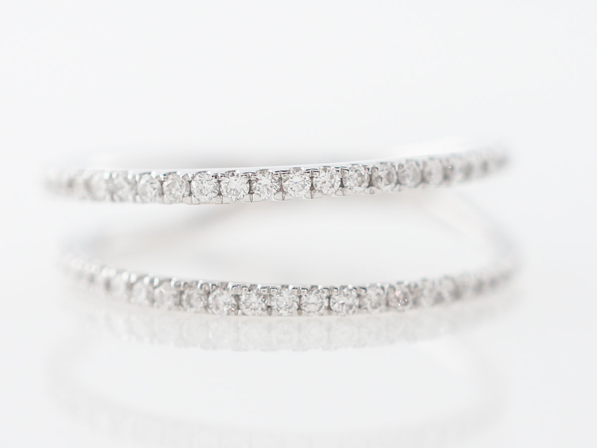 Wedding Band Ring Guards w/ Diamonds in White Gold – Filigree Jewelers