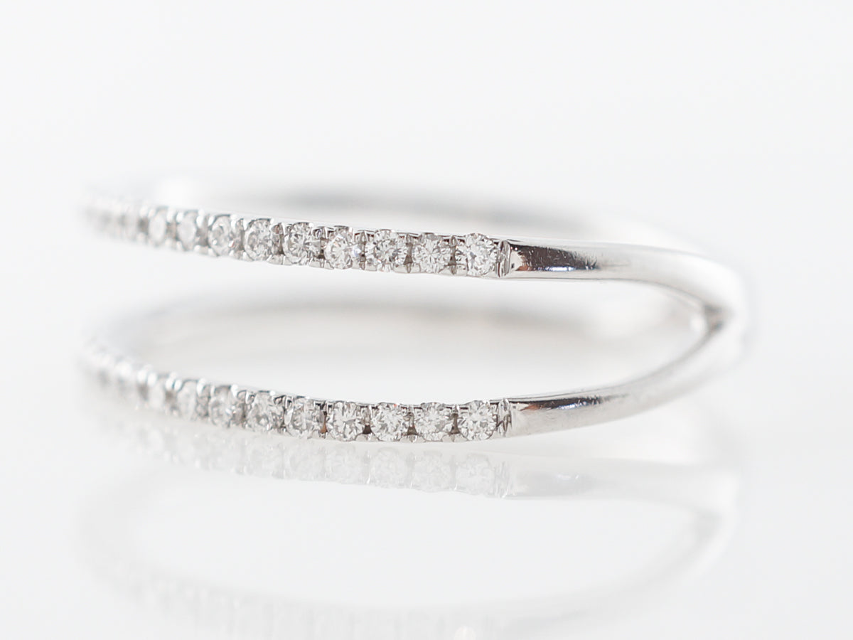 Wedding Band Ring Guards w/ Diamonds in White Gold – Filigree Jewelers