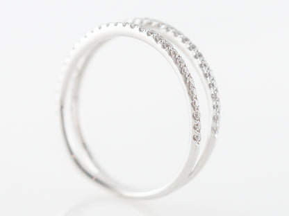 Wedding Band Ring Guards w/ Diamonds in White Gold