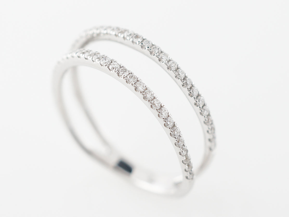 Wedding Band Ring Guards w/ Diamonds in White Gold – Filigree Jewelers