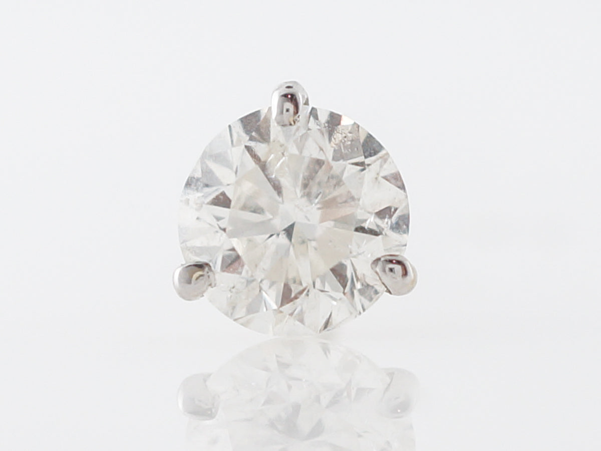 Modern Earrings 3.02 Round Brilliant Cut Diamonds in 18k White Gold