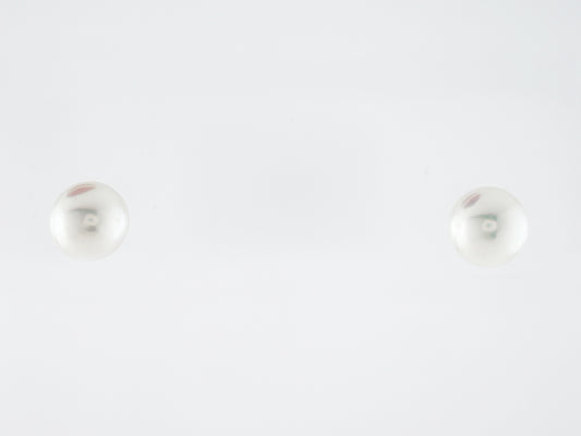 Earrings Modern Cultured Akoya Pearl in 14k White Gold