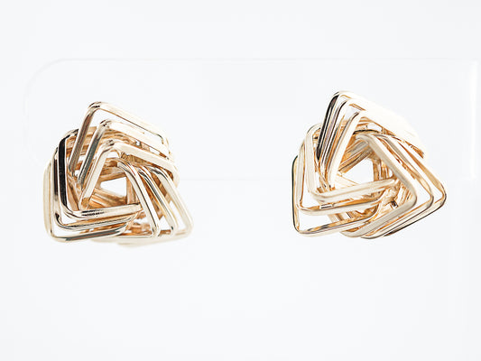 Modern Earrings in 14K Yellow Gold