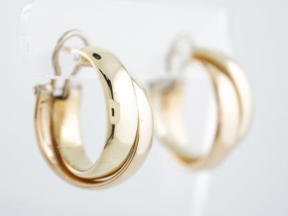 Modern Earrings in 18K Yellow Gold