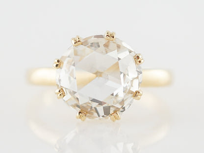 Engagement Ring Modern GIA 2.53 Rose Cut Diamond in 18k Yellow Gold