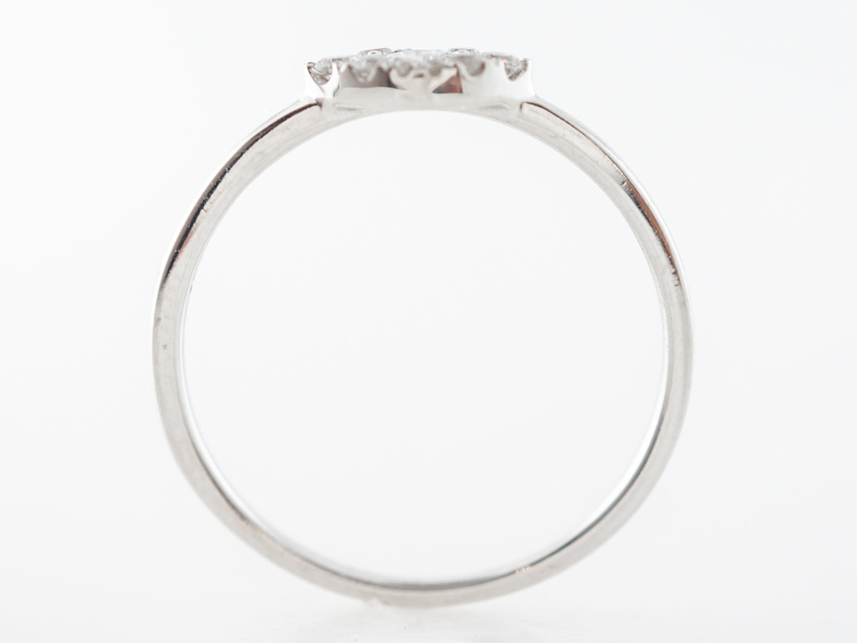 Dainty Diamond Cluster Ring in 18k White Gold