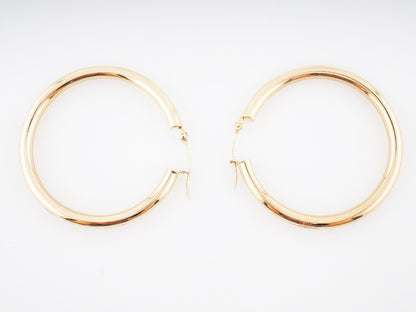 Modern Hoop Earrings in 14k Yellow Gold