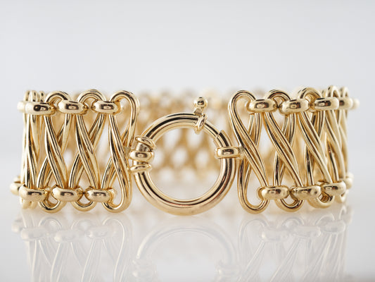 Modern Italian Bracelet in 14k Yellow Gold