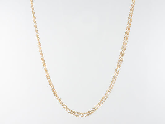Multi Strand Necklace in 14k Yellow Gold