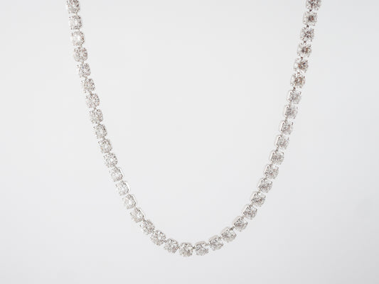 ***RTV 5/23 ***Necklace Modern 35.09 Round Brilliant Cut Diamonds in Platinum