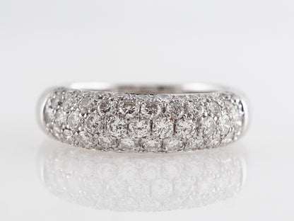 Pave Diamond Cocktail Ring in 18k White Gold