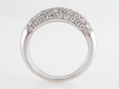 Pave Diamond Cocktail Ring in 18k White Gold