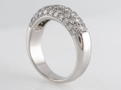 Pave Diamond Cocktail Ring in 18k White Gold