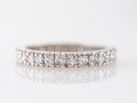 Prong Set Diamond Eternity Wedding Band in White Gold