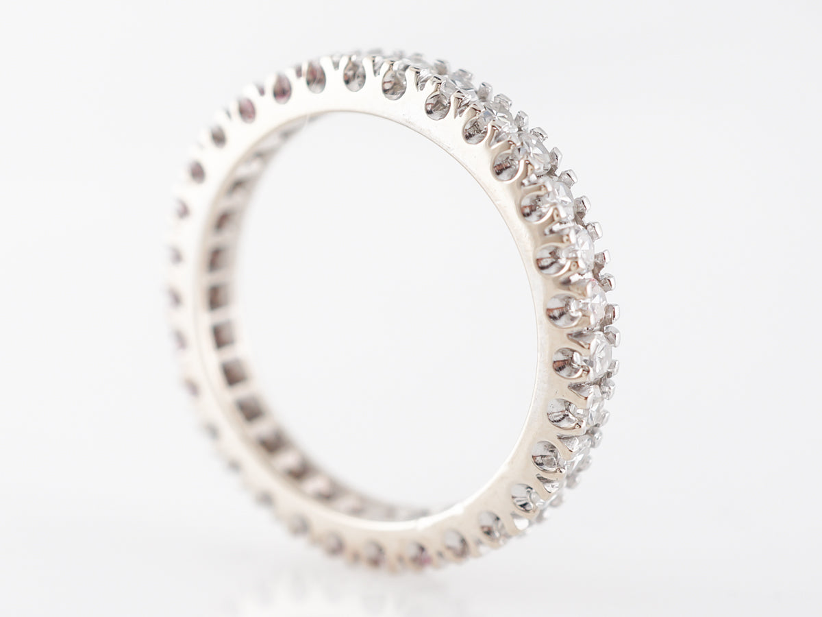 Prong Set Diamond Eternity Wedding Band in White Gold