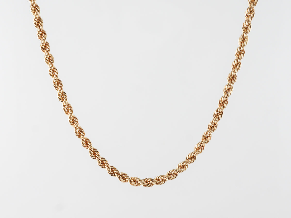 Modern Thick Braided Necklace in 14k Yellow Gold