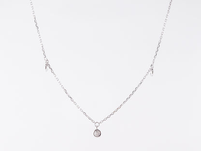 Delicate Diamond Necklace in 14k White Gold