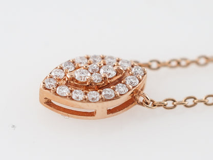 Necklace Modern .19 Round Brilliant Cut Diamond in 18k Rose Gold
