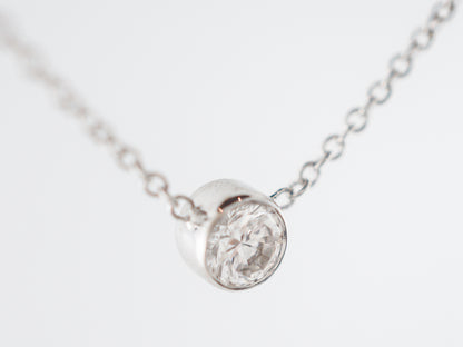 Necklace Modern .21 Round Brilliant Cut Diamond in 14k White Gold