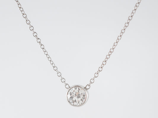 Necklace Modern .25 Round Brilliant Cut Diamond in 14k White Gold