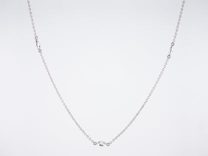 Necklace Modern .75 Round Brilliant Cut Diamonds in 14k White Gold