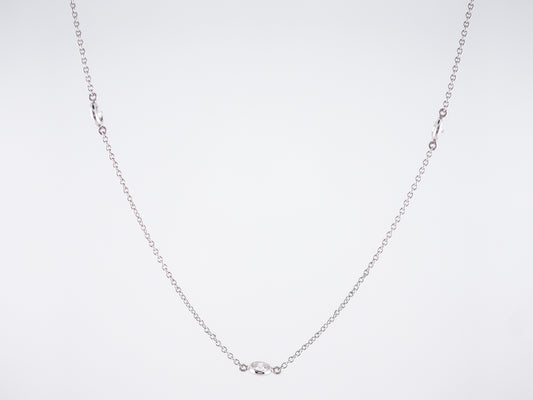 Necklace Modern .75 Round Brilliant Cut Diamonds in 14k White Gold