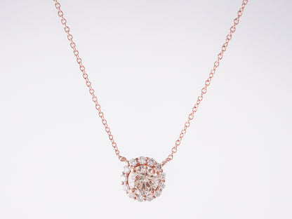 Rose Gold Necklace w/ 1.00 Carat Diamond